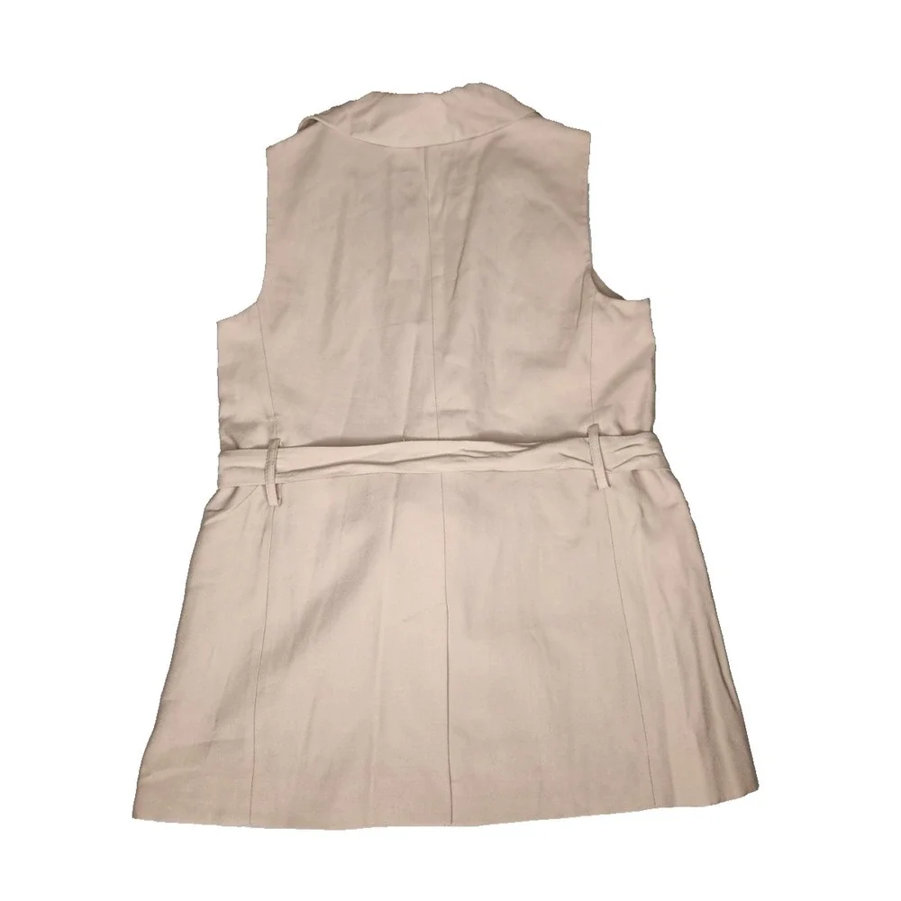Banana Republic Womens Cream Sleeveless Blazer Vest Waist Size XS‎ Professional
